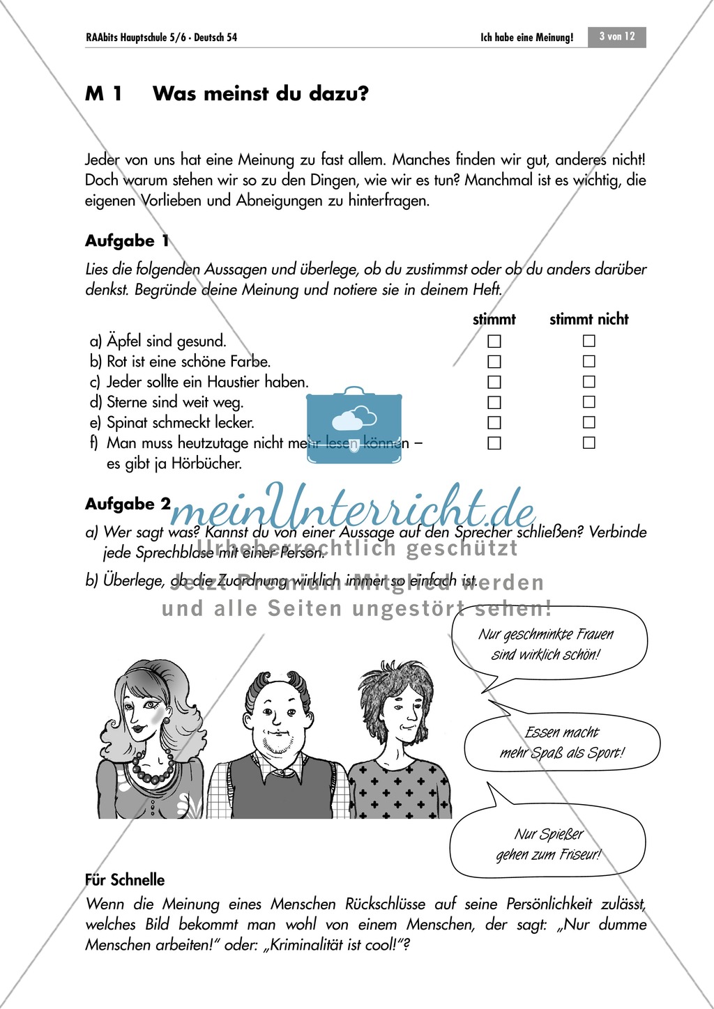 Die eigene Meinung formulieren: Einführung in die Meinungsäußerung Preview 1