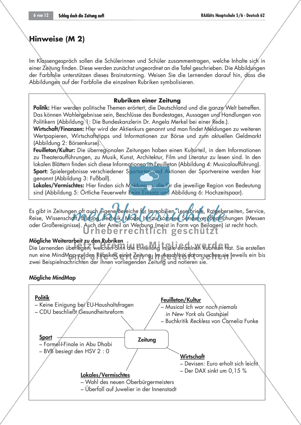 Die Zeitung als Informationsmedium: Struktur + Inhalt + Verfassen von Zeitungsartikeln Preview 4