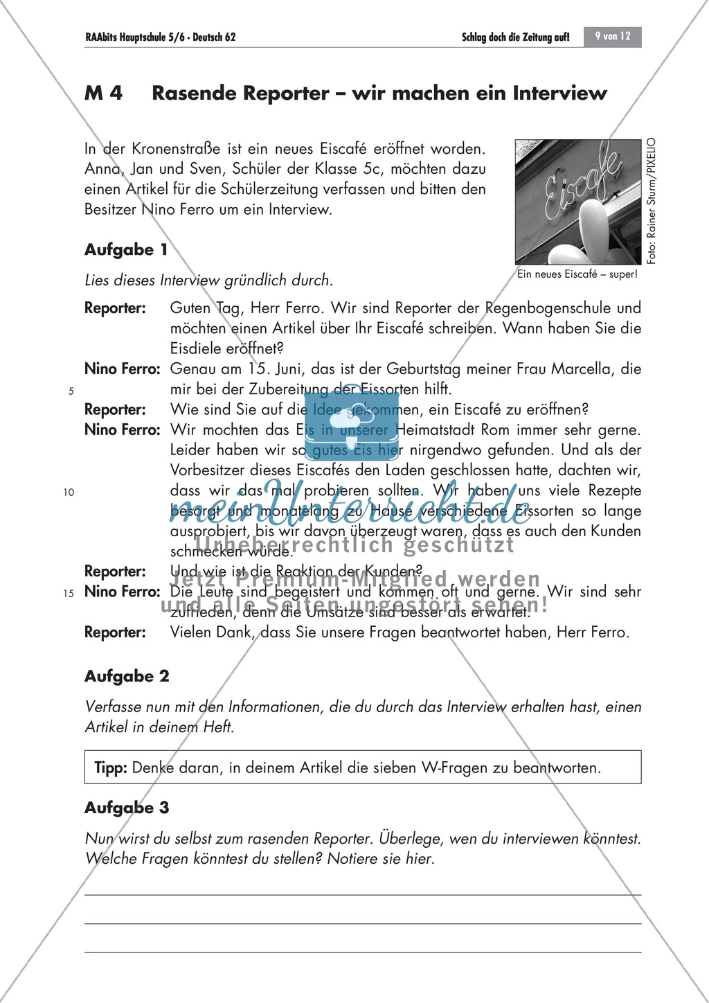 Die Zeitung als Informationsmedium: Struktur + Inhalt + Verfassen von Zeitungsartikeln Preview 7