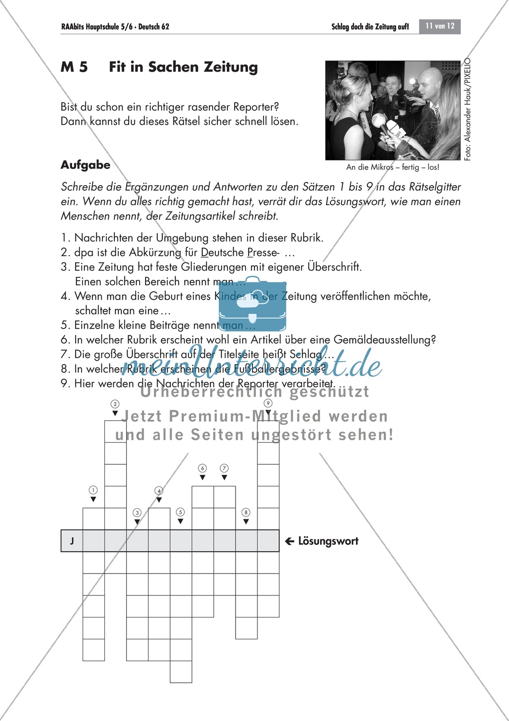 Die Zeitung als Informationsmedium: Struktur + Inhalt + Verfassen von Zeitungsartikeln Preview 9