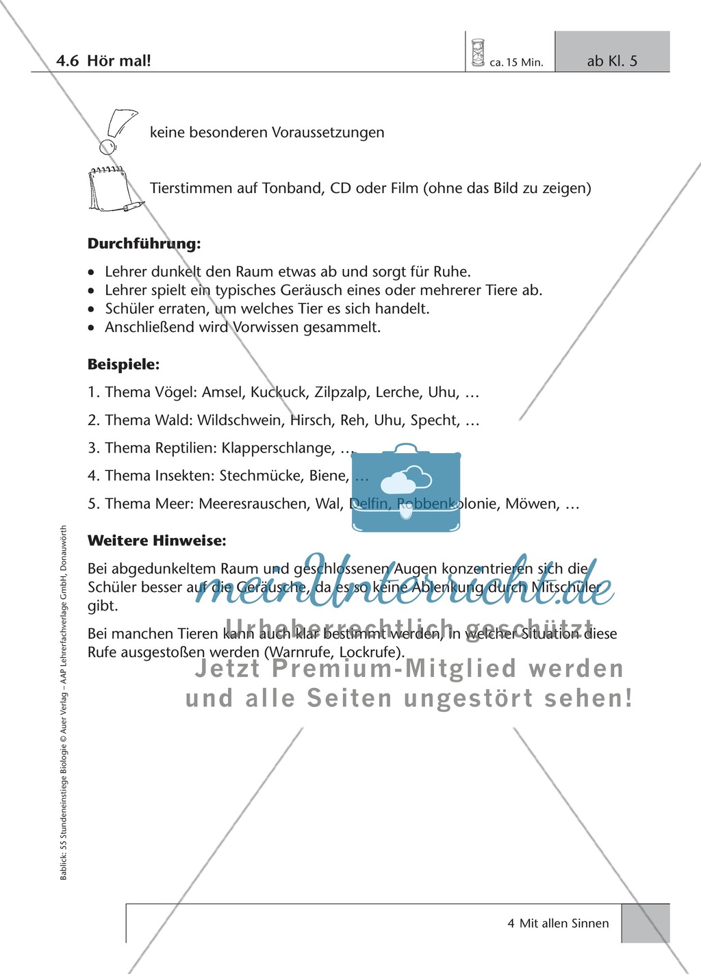 Erkennen von Geräuschen mit dem Einstieg
