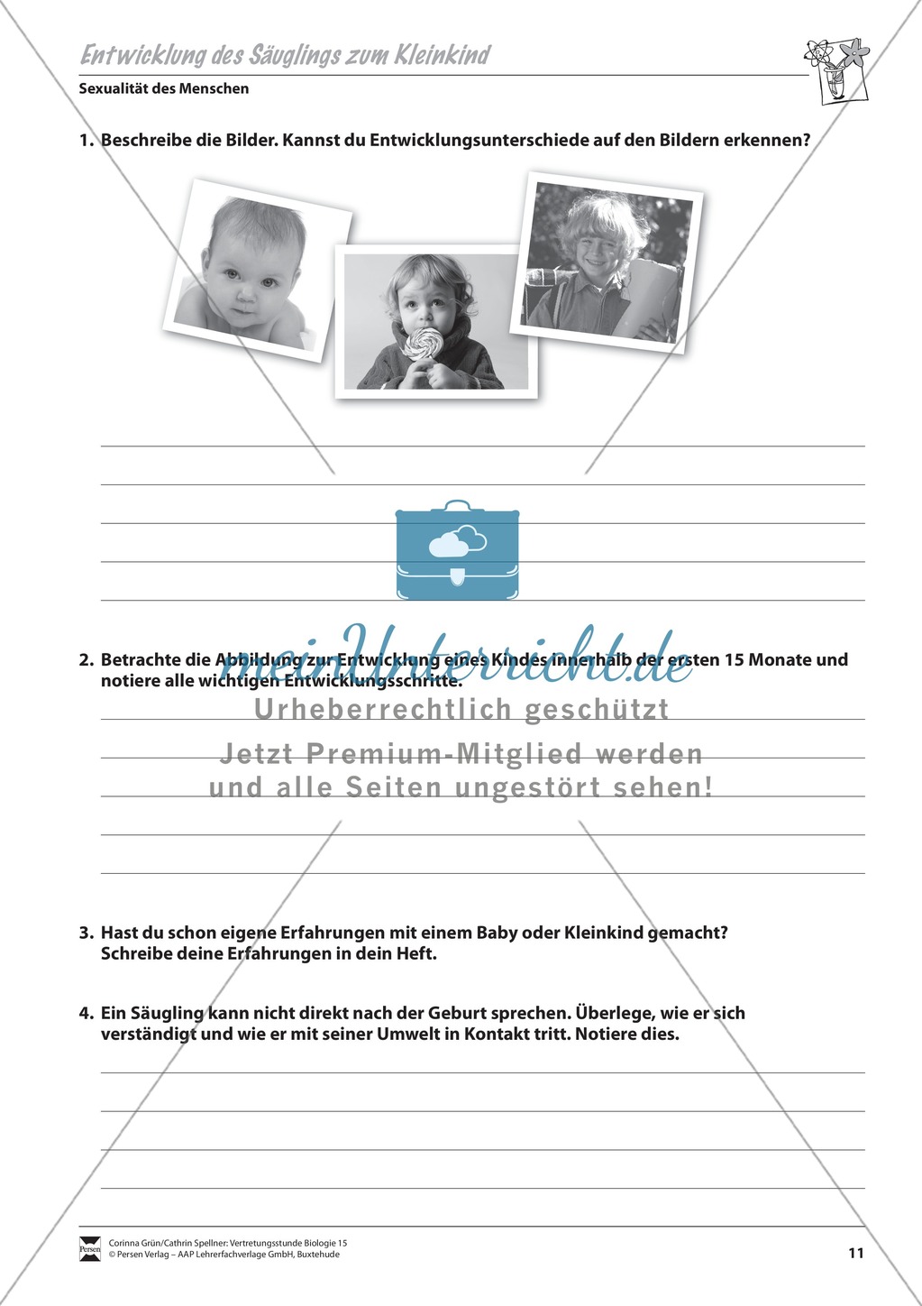 Entwicklung des Säuglings zum Kleinkind Preview 2
