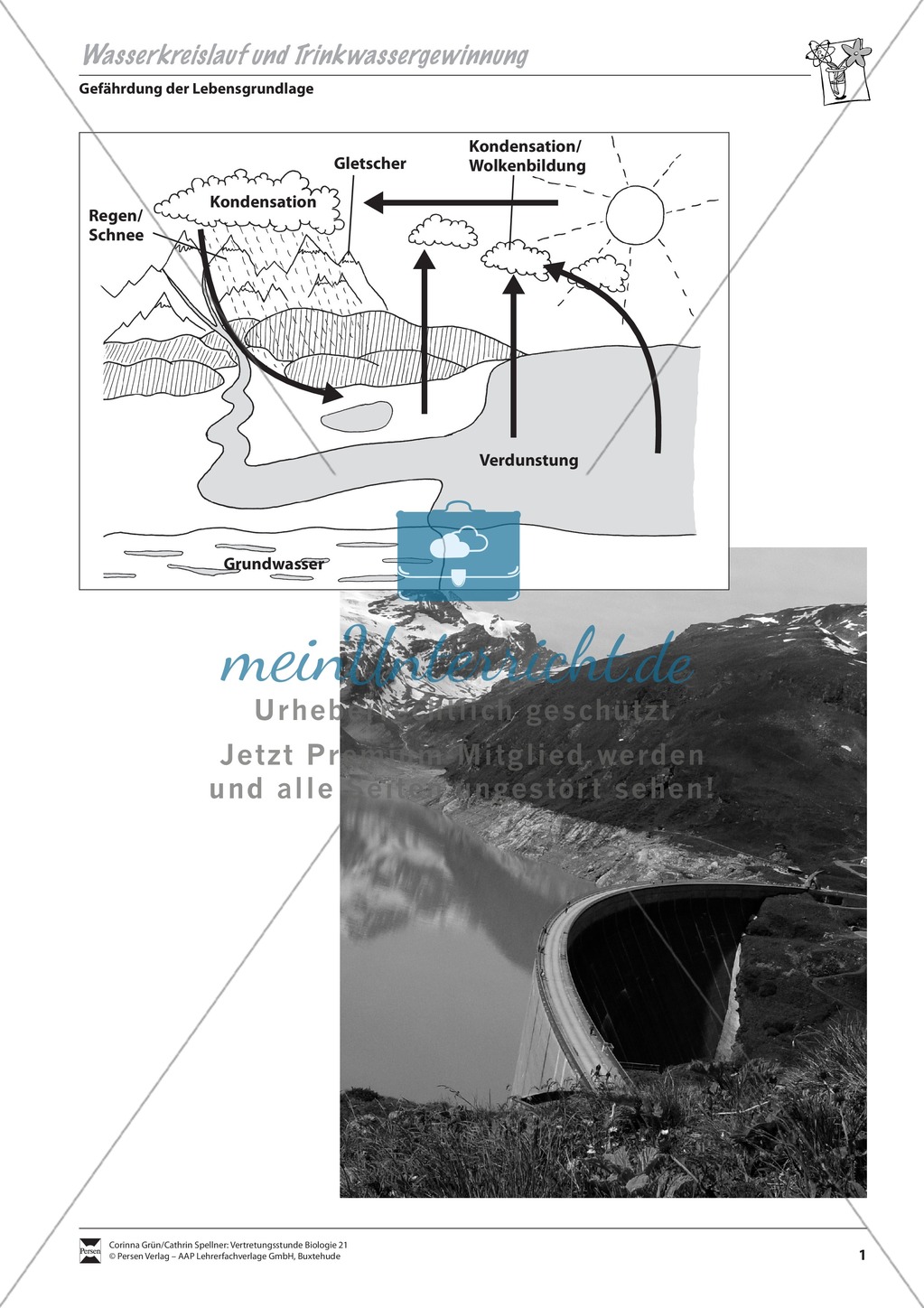 Wasserkreislauf und Trinkwassergewinnung Preview 1