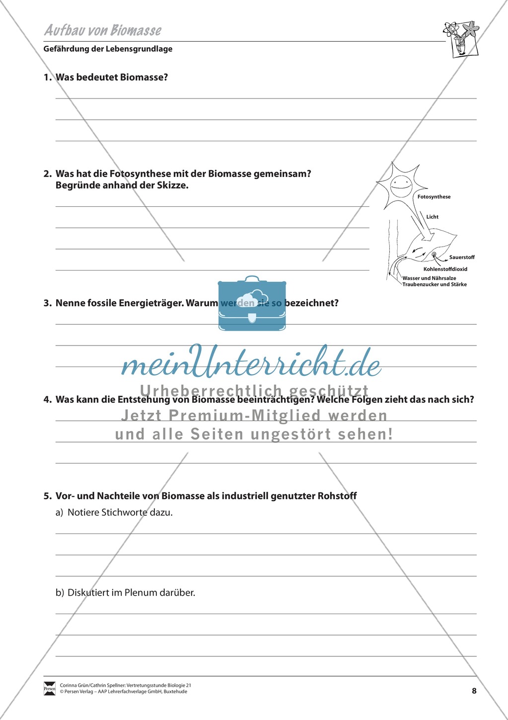 Der Aufbau von Biomasse Preview 2