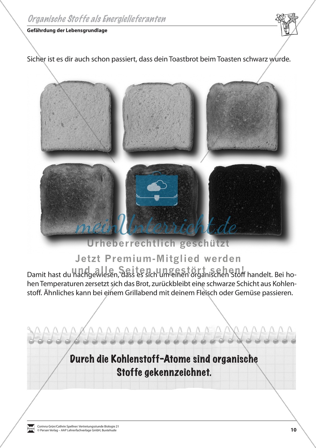 Organische Stoffe als Energielieferanten Preview 1