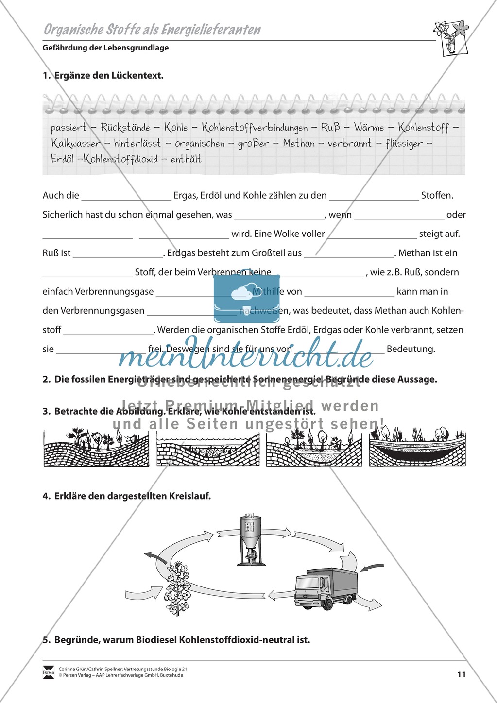 Organische Stoffe als Energielieferanten Preview 2