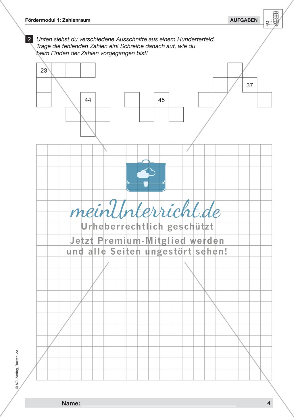 Aufgaben zur Orientierung im Zahlenraum bis zu den Hunderttausendern Preview 2
