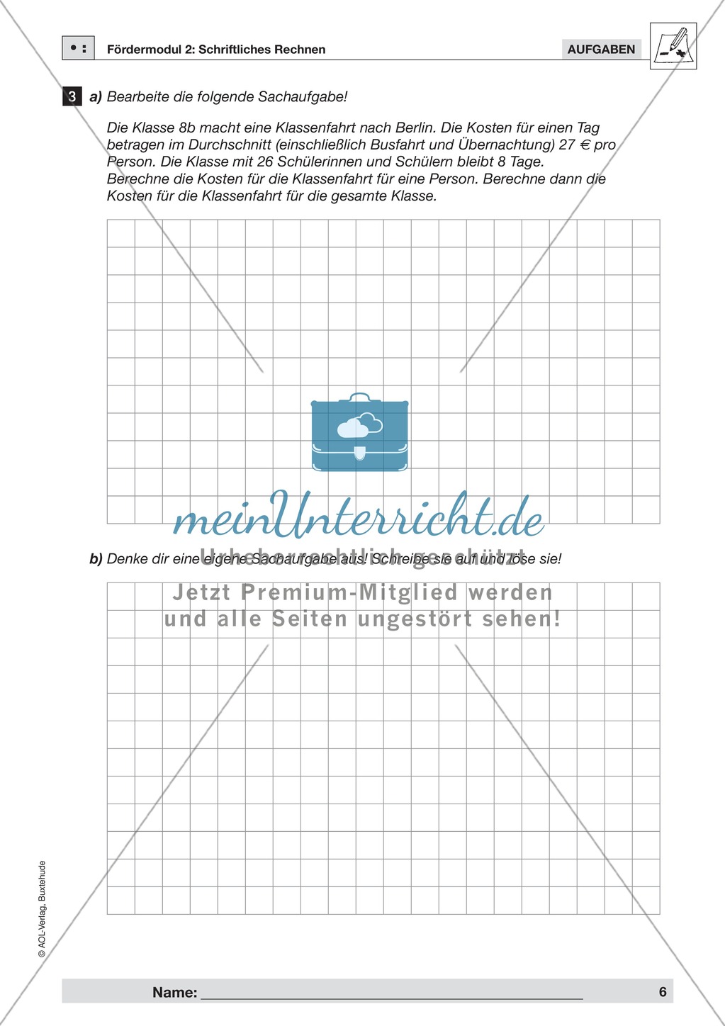 Vermischte Aufgaben zur schriftlichen Muliplikation Preview 4