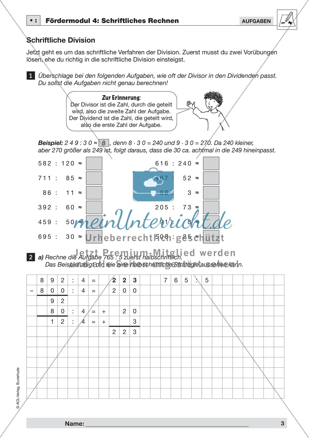 Wie Rechnet Man Die Schriftliche Division