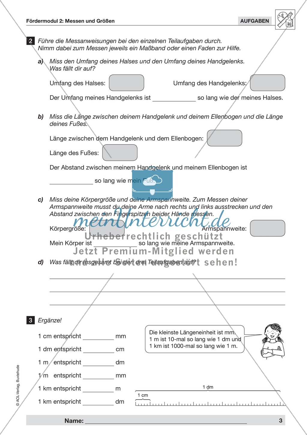 Einführung in Längenbestimmung und Längenmaßzahlen Preview 2