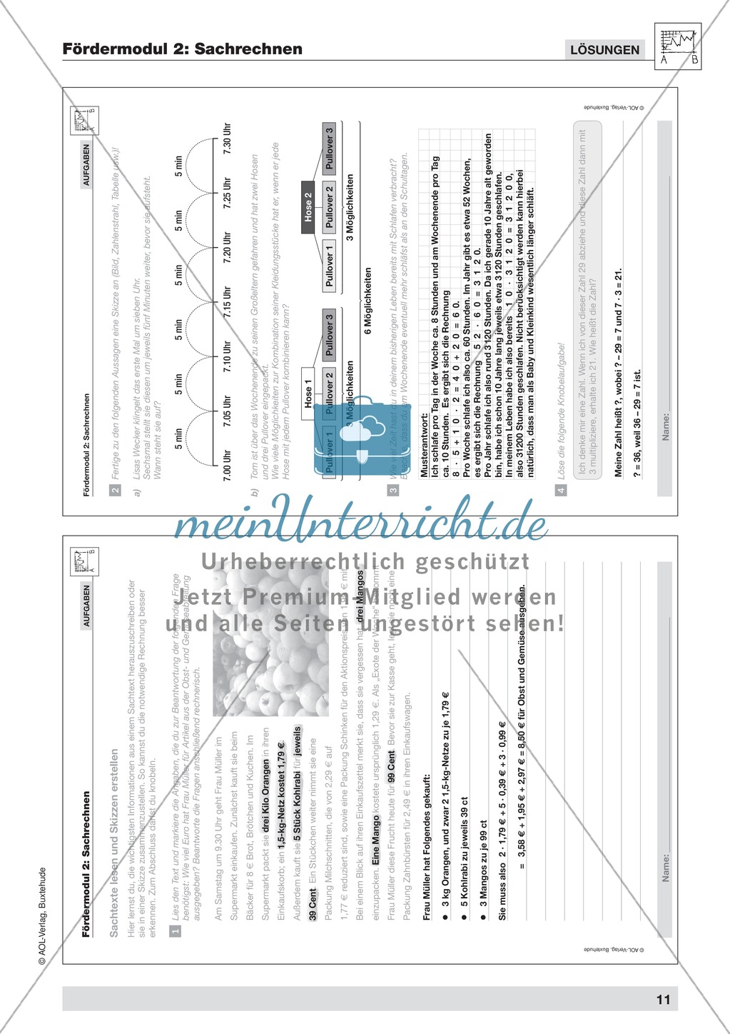 Sachrechnen: Sachtexte lesen und Skizzen erstellen Preview 3
