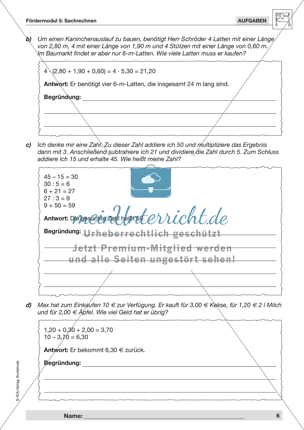 Strategien zur Informationsentnahme bei Sachaufgaben und einfache kombinatorische Übungsaufgaben Preview 4