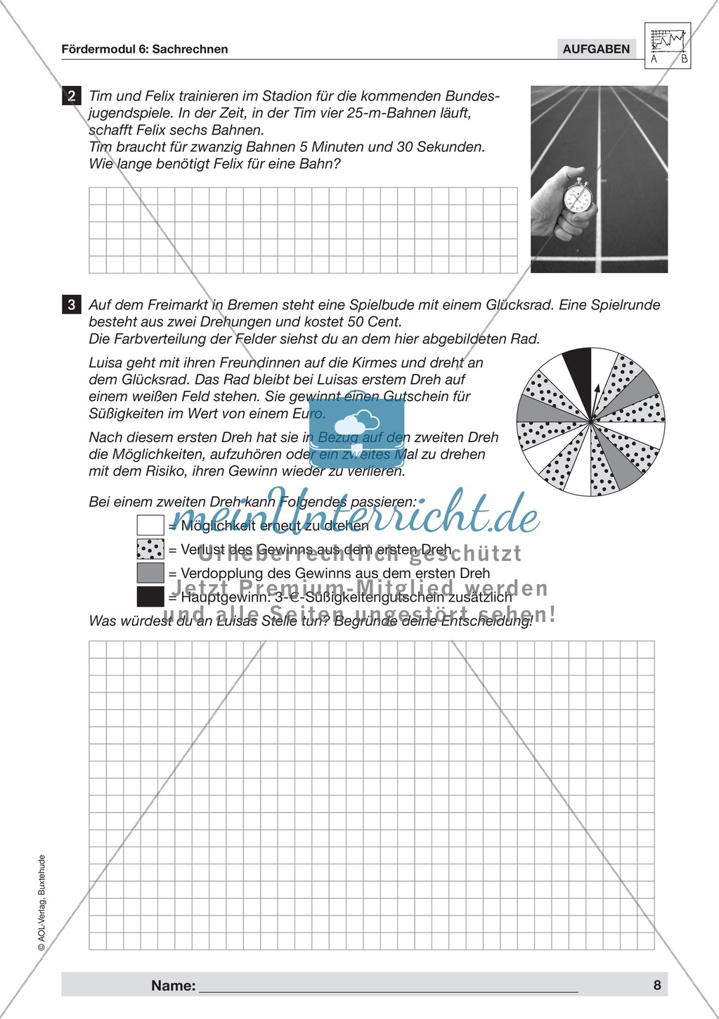 Strategien zur Informationsentnahme bei Sachaufgaben und einfache kombinatorische Übungsaufgaben Preview 6