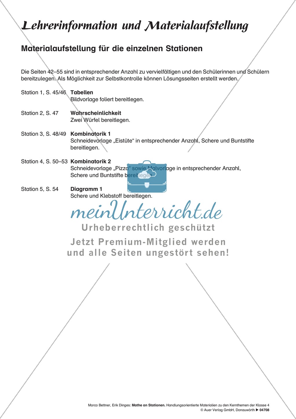 Stationlernen zum Thema Stochastik und Kombinatorik Preview 1