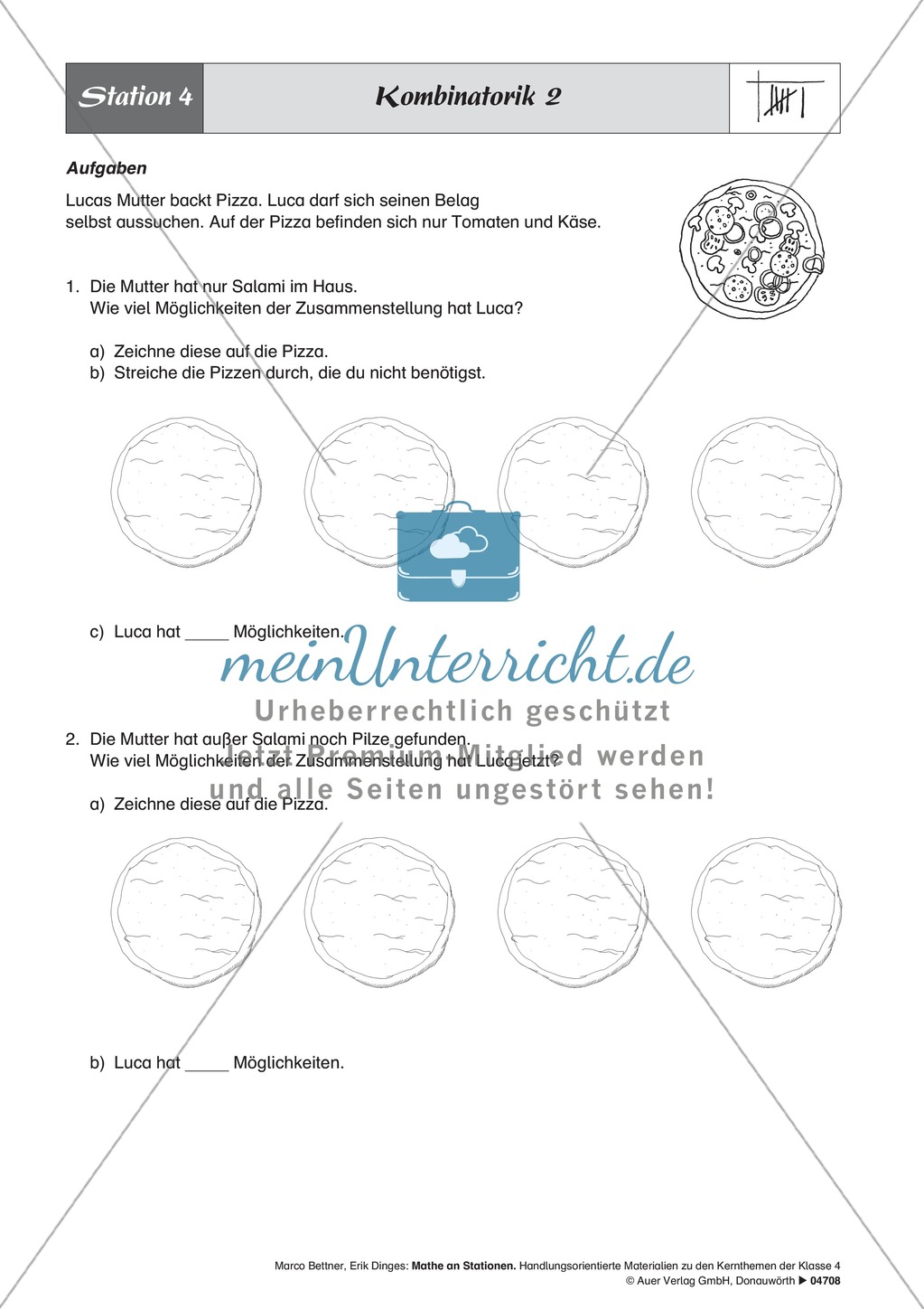 Stationlernen zum Thema Stochastik und Kombinatorik Preview 7