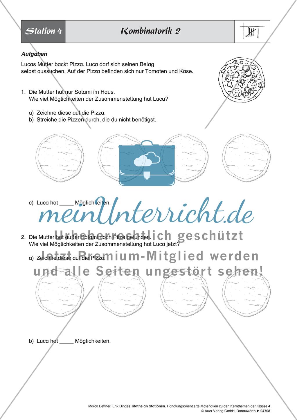 Stationlernen zum Thema Stochastik und Kombinatorik Preview 7