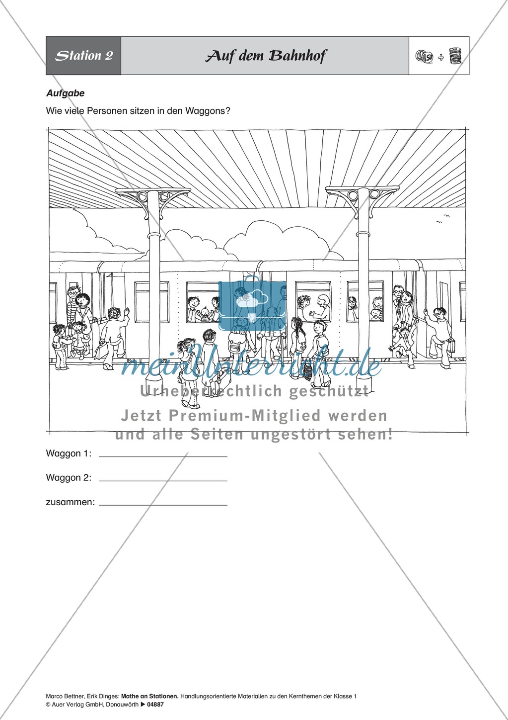 Stationenlernen mit kurzen Sachaufgaben Preview 2