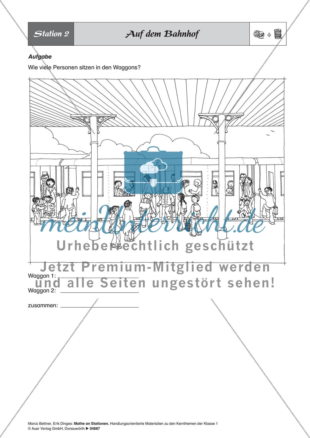 Stationenlernen mit kurzen Sachaufgaben Preview 2