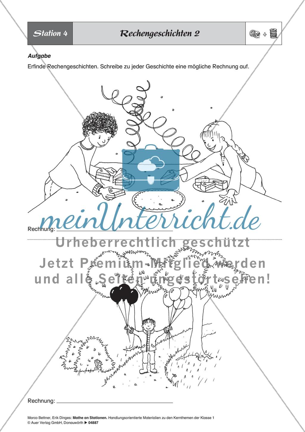 Stationenlernen mit kurzen Sachaufgaben Preview 4