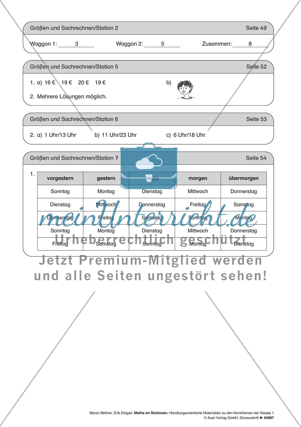Stationenlernen mit kurzen Sachaufgaben Preview 9