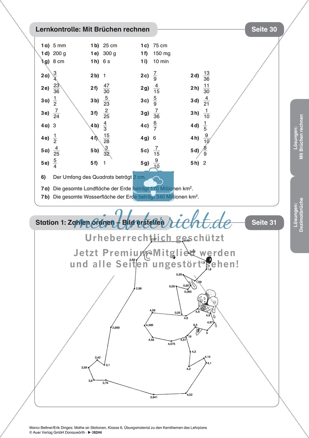 Stationenlernen zur Bruchrechnung, 9 Stationen Preview 17