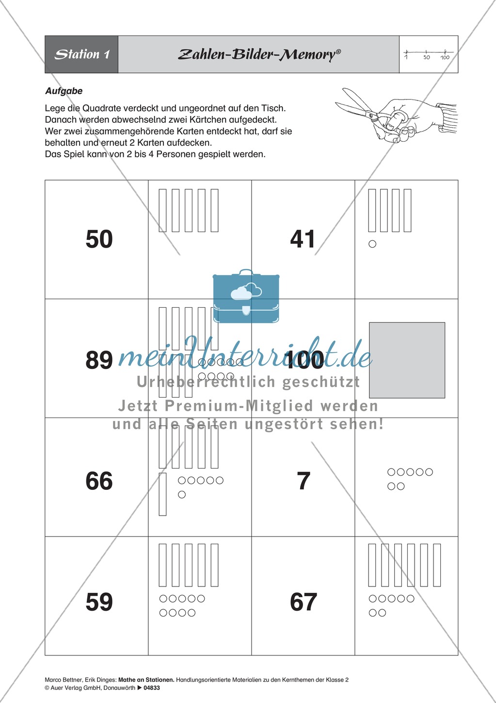 Stationenlernen zum Zahlenraum bis zu den Hundertern Preview 1