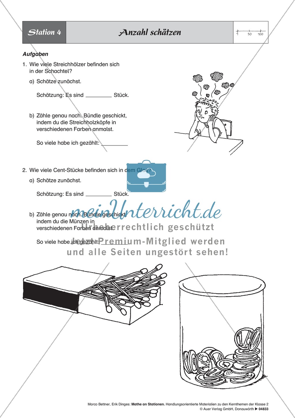Stationenlernen zum Zahlenraum bis zu den Hundertern Preview 4