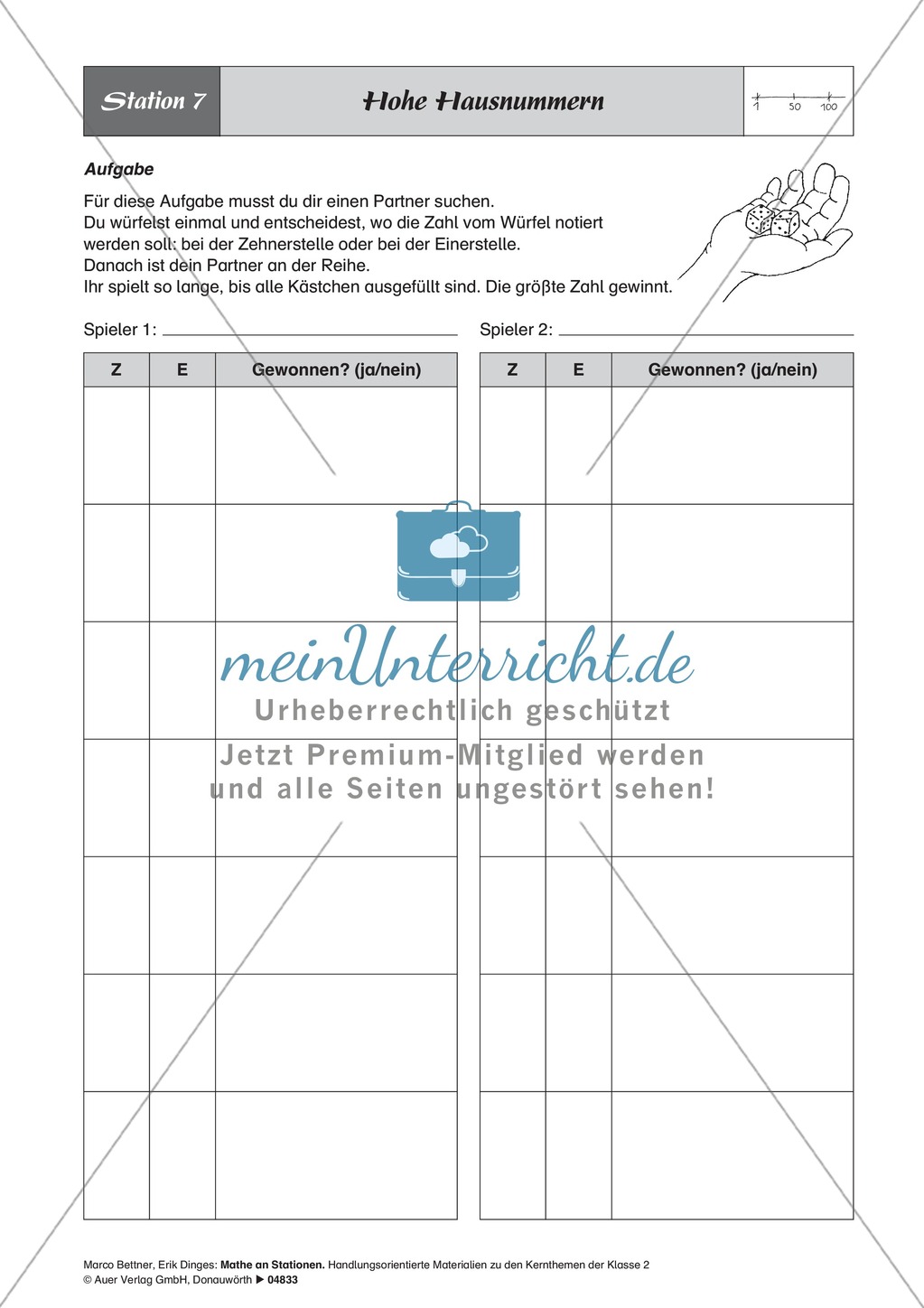 Stationenlernen zum Zahlenraum bis zu den Hundertern Preview 7