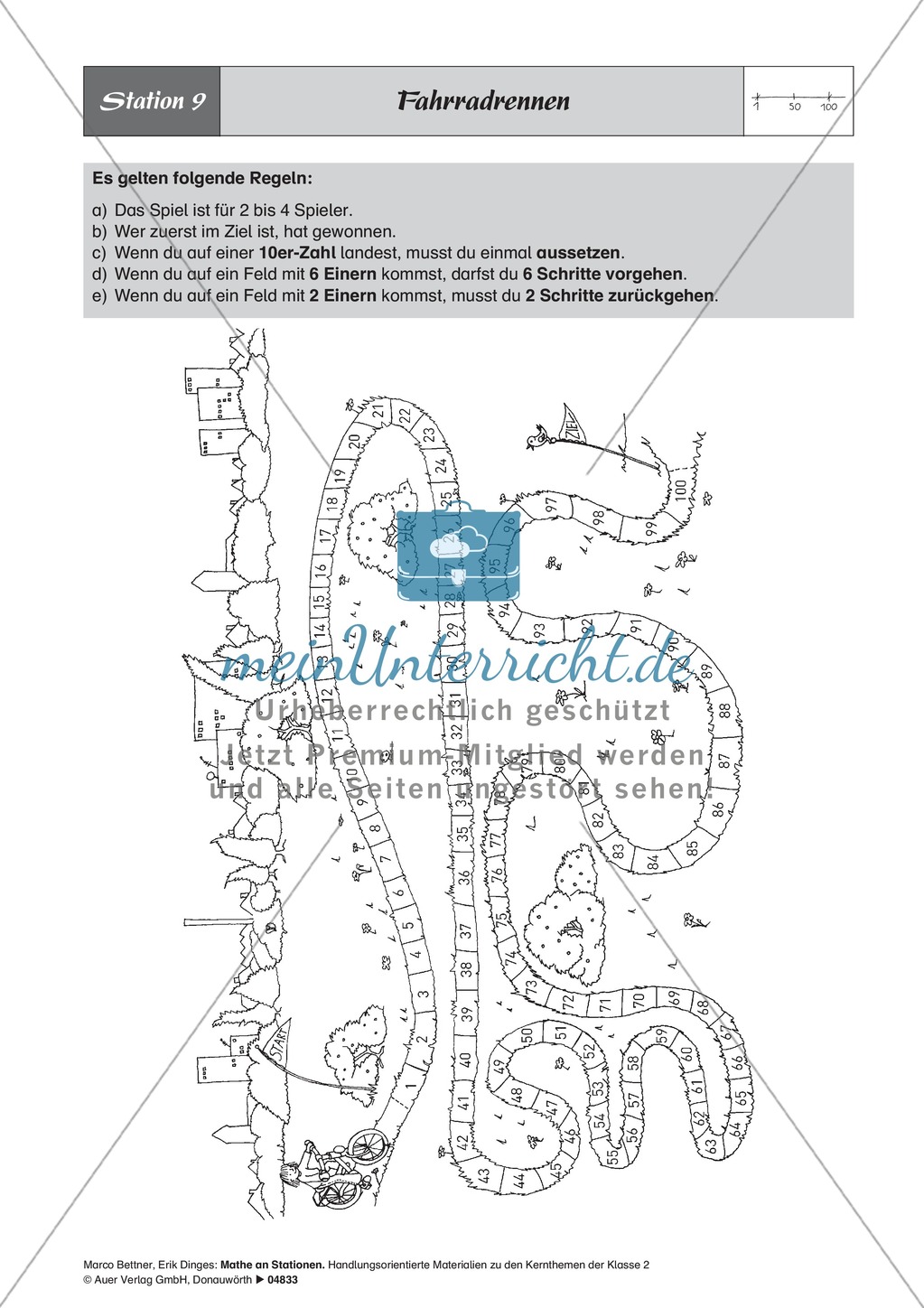 Stationenlernen zum Zahlenraum bis zu den Hundertern Preview 9