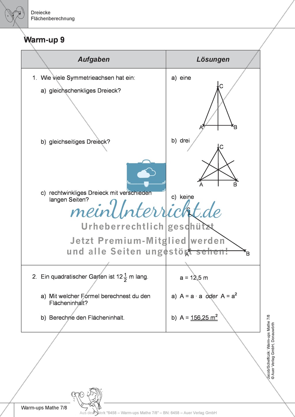 Aufwärmübungen zur Größenberechnung und im Umgang mit Maßzahlen, Partnerarbeit möglich Preview 2