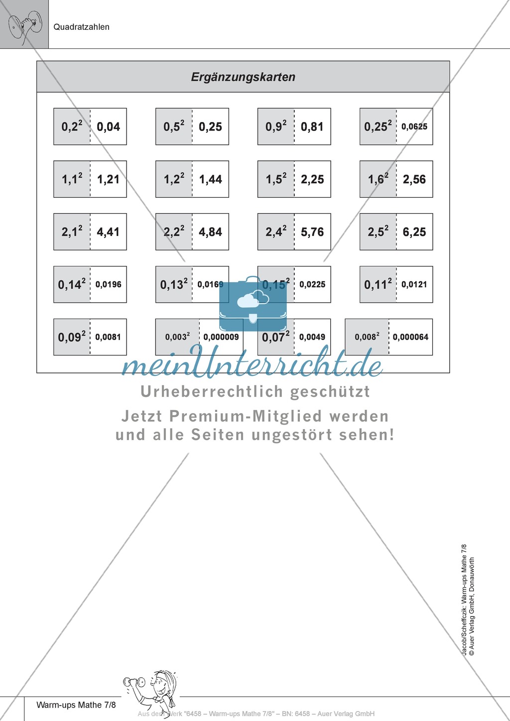 Aufwärmübungen zur Größenberechnung und im Umgang mit Maßzahlen, Partnerarbeit möglich Preview 4