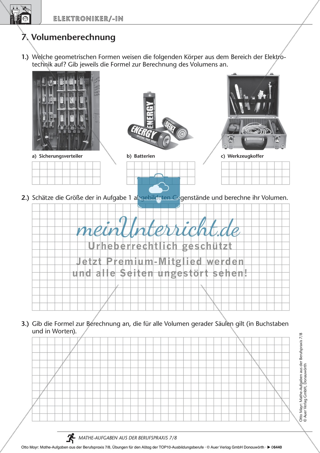 Praxisnahe Anwendung mathematischer Grundrechenarten im Bereich der Elektrotechnik Preview 7