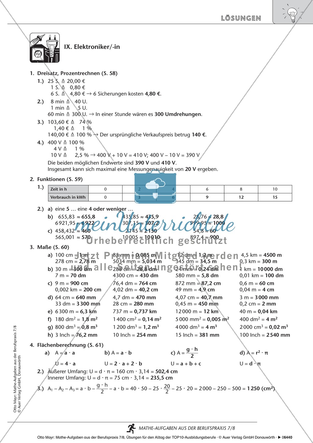 Praxisnahe Anwendung mathematischer Grundrechenarten im Bereich der Elektrotechnik Preview 8