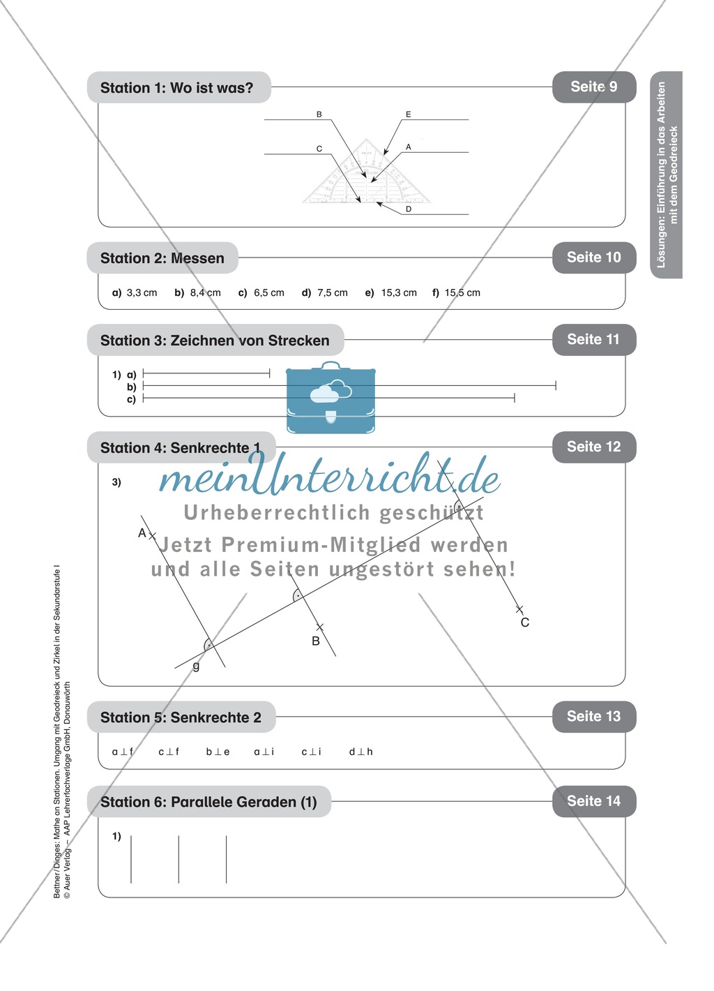 Stationenlernen Geometrie, Übungen zum Umgang mit dem Geodreieck Preview 14