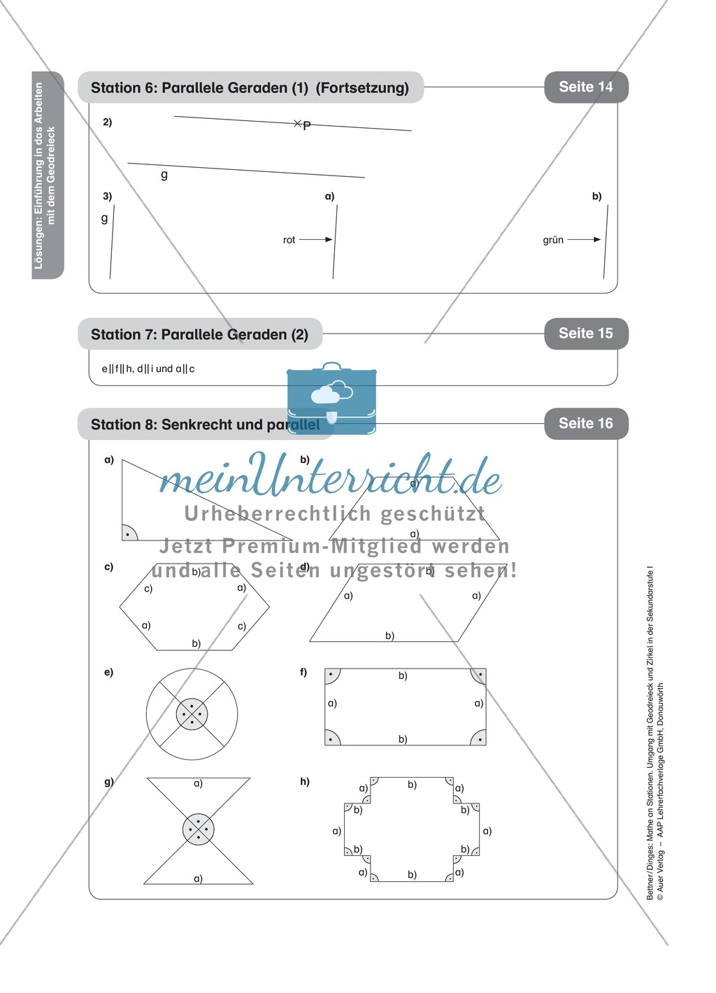 Stationenlernen Geometrie, Übungen zum Umgang mit dem Geodreieck Preview 15