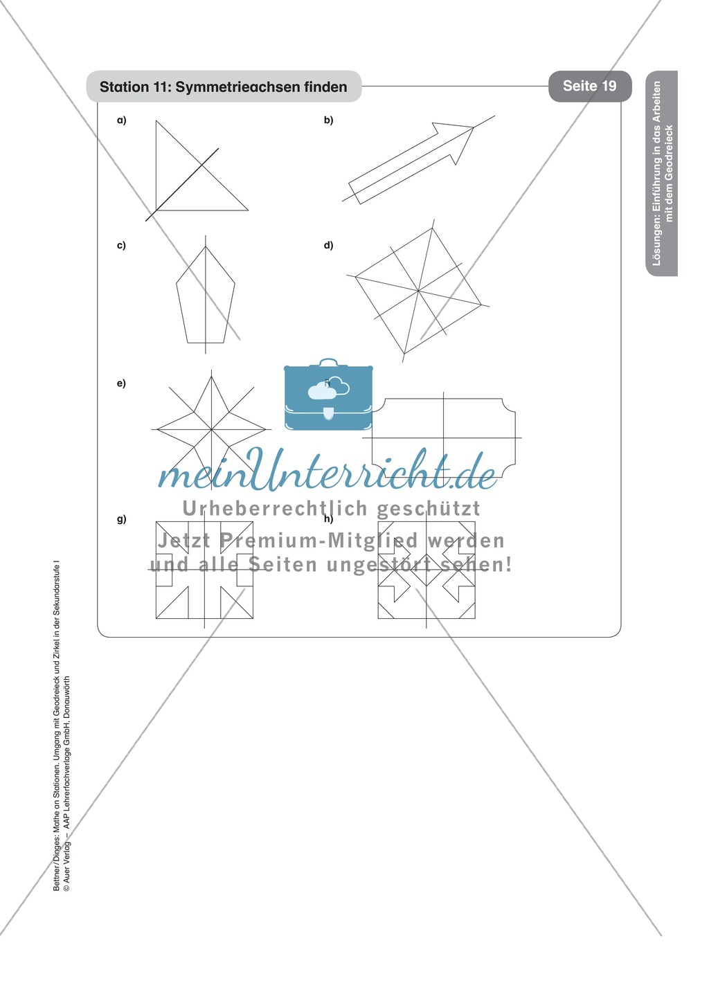 Stationenlernen Geometrie, Übungen zum Umgang mit dem Geodreieck Preview 16