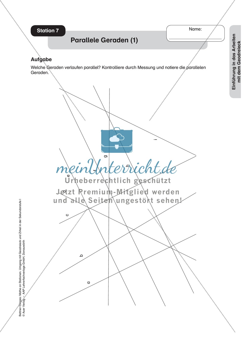 Stationenlernen Geometrie, Übungen zum Umgang mit dem Geodreieck Preview 7