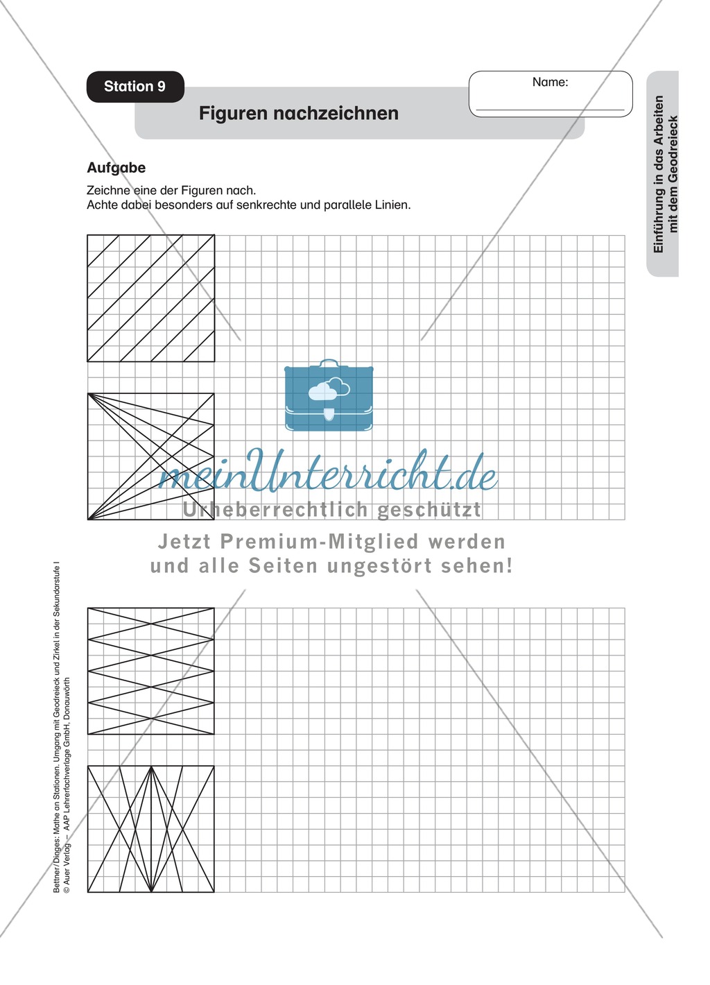 Stationenlernen Geometrie, Übungen zum Umgang mit dem Geodreieck Preview 9