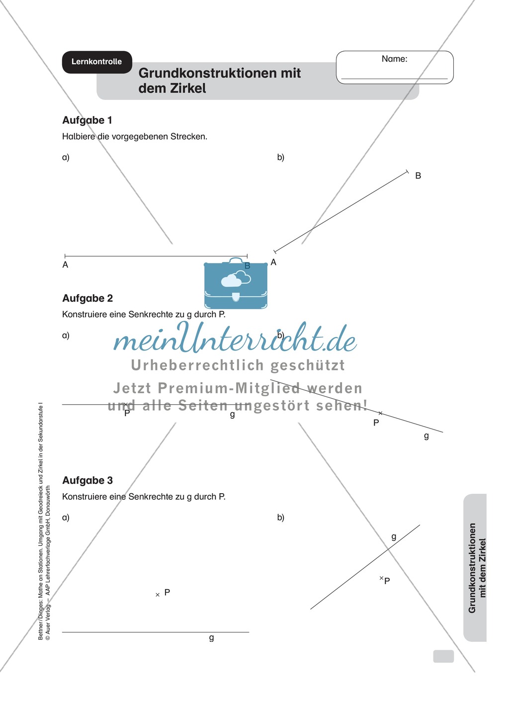 Stationenlernen Geometrie, Übungen zum Umgang mit dem Zirkel Preview 12