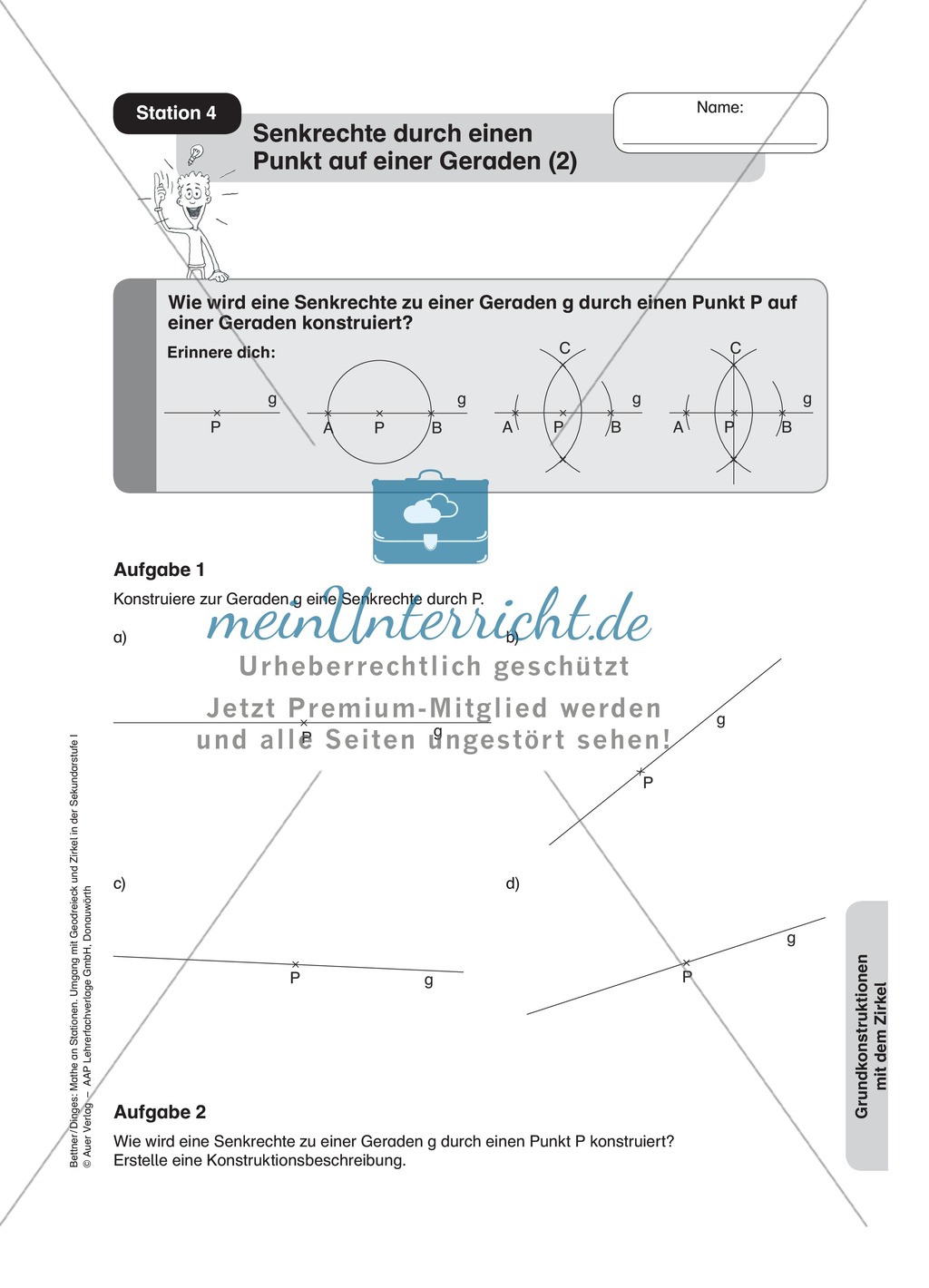Stationenlernen Geometrie, Übungen zum Umgang mit dem Zirkel Preview 4