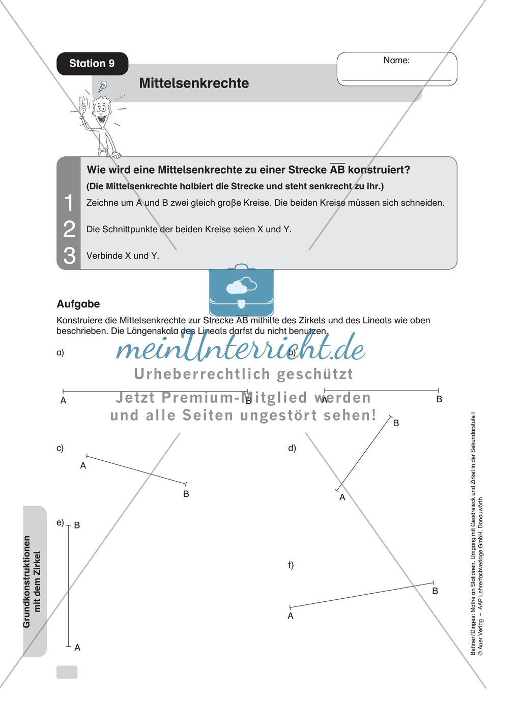 Stationenlernen Geometrie, Übungen zum Umgang mit dem Zirkel Preview 9