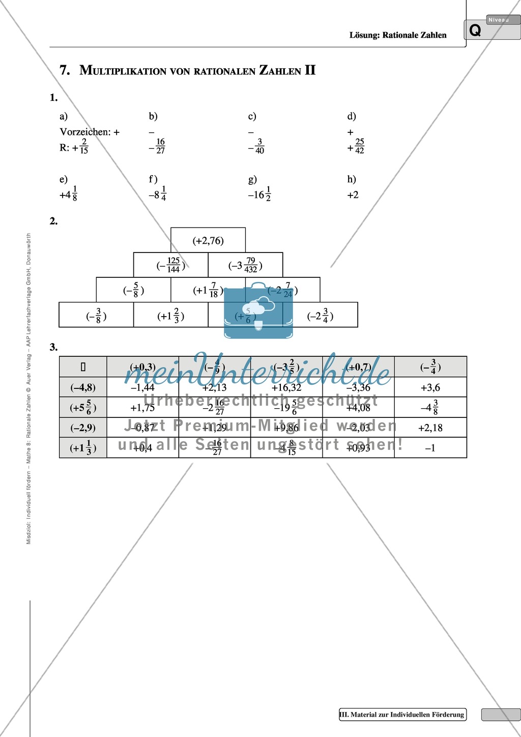 Vermischte Übungsaufgaben zur Multiplikation und Division von rationalen Zahlen Preview 6