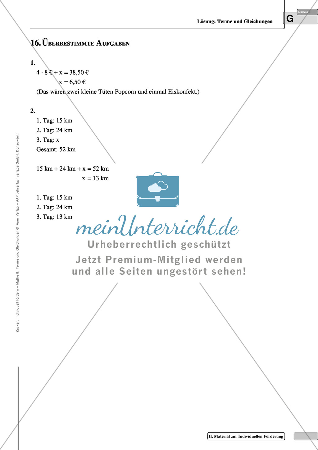 Kreative Aufgaben zur Gleichungen und Termen Preview 10