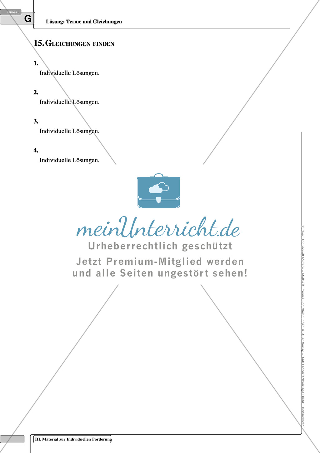 Kreative Aufgaben zur Gleichungen und Termen Preview 9
