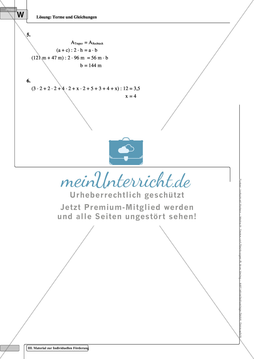 Textaufgaben aus dem Themenfeld Terme und Gleichungen Preview 4