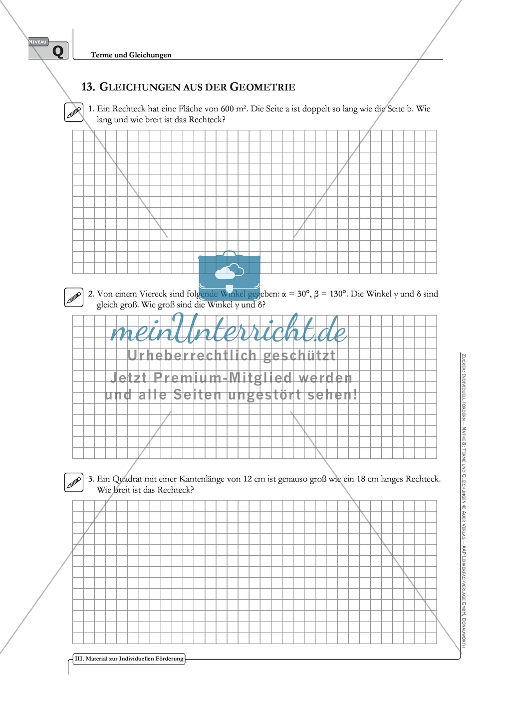 Gleichungen aus der Geometrie Preview 1
