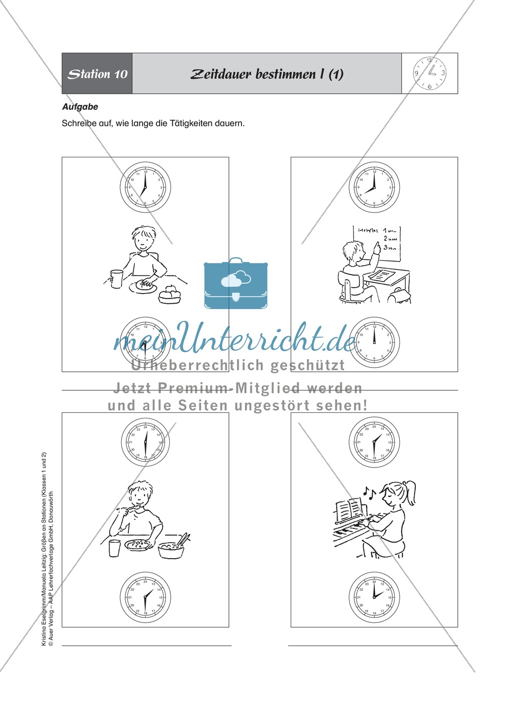 Stationenlernen zum Themenfeld Zeit Preview 11
