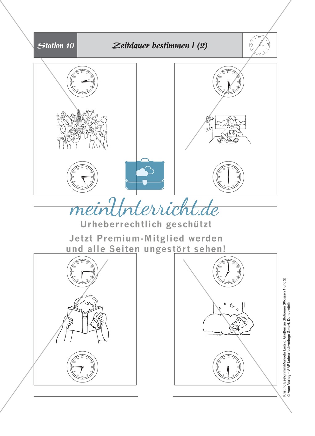 Stationenlernen zum Themenfeld Zeit Preview 12