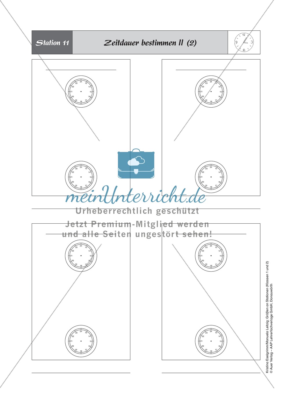 Stationenlernen zum Themenfeld Zeit Preview 14