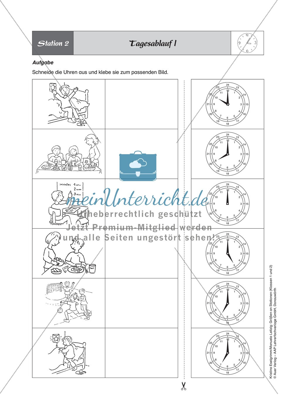 Stationenlernen zum Themenfeld Zeit Preview 2